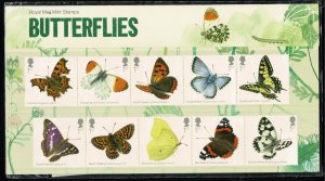 G.B.QE II 2013 BUTTERFLIES PRESENTATION PACK P.O. No. 487 SUPERB