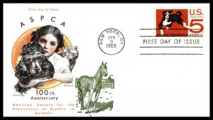 10439 OAS-CNY FDC JACKSON SCOTT 1307 – 1966 5c Humane Treatment of Animals