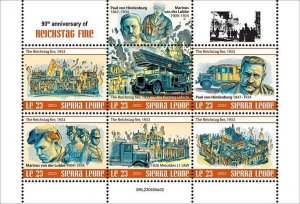 2024 03- SIERRA LEONE - REICHSTAG FIRE 90TH          6V  complet set    MNH ** T