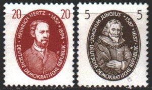 GDR. 1957. 574-76 from the series. German scientists. MNH.