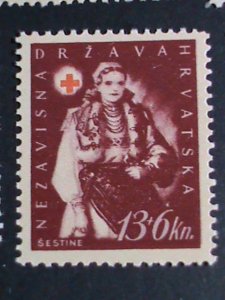 ​1942-CROATIA STAMP-SC#B20-4  CROATIA RED CROSS MNH STAMP RARE-VF VERY FINE