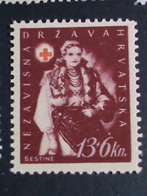 ​1942-CROATIA STAMP-SC#B20-4  CROATIA RED CROSS MNH STAMP RARE-VF VERY FINE