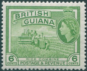 British Guiana 1954 6c yellow-green SG336 unused