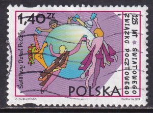 Poland 1999 Sc 3483 World Post Day UPU 125th Anniversary Stamp Used