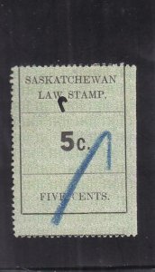 Canada: Saskatchewan Law Tax Stamp, Van Damme #SL21, Used (37069)