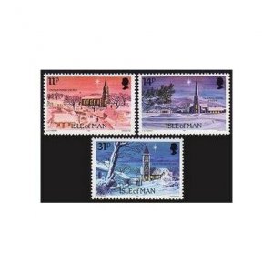 Isle of Man 294-296,MNH.Michel 295-297. Christmas 1985,Churches.