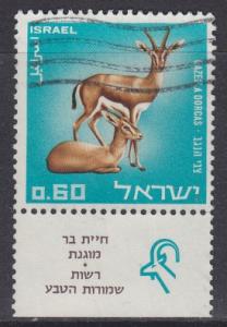 Israel sc#360 1967 60a Animals +tab used