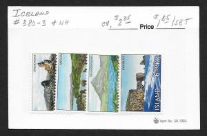 ICELAND Sc#380-383 Mint Never Hinged Complete Set