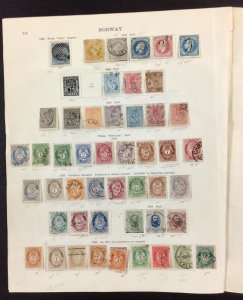 Norway Collection 1855-1929  Classics Used  110 + Stamps Used 3 pages CV  $2450