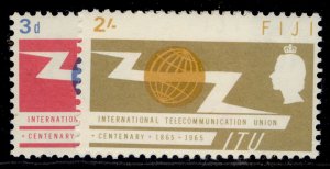 FIJI QEII SG341-342, 1965 ITU centenary set, NH MINT.
