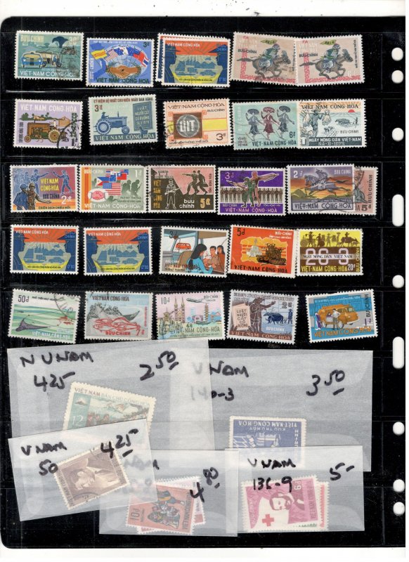 VIETNAM COLLECTION ON STOCK SHEET MINT/USED