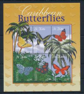 [36225] St. Kitts 2001 Butterflies Schmetterlingen Papillons  MNH Sheet