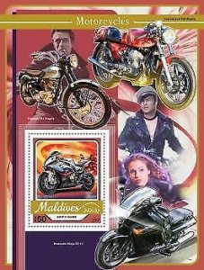 2017 Maldives Mnh. Motorcycles. Michel Code: 6832 / Bl.1031. Scott Code: 3851