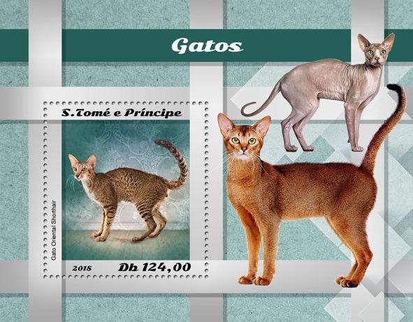 Z08 ST18509b Sao Tome and Principe 2018 Cats MNH ** Postfrisch