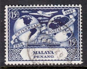 Malaya (Penang) - Scott #24 - Used - Remnant gum - SCV $3.75