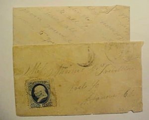 US COVER WITH LETTER UNIONVILLE PENNSYLVANIA 1879