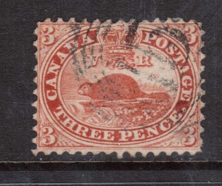 Canada #12 VF Used With 4R15 Cancel **With Certificate**