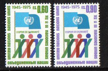 United Nations Geneva  #50-51  MNH  1975  anniversary UNO