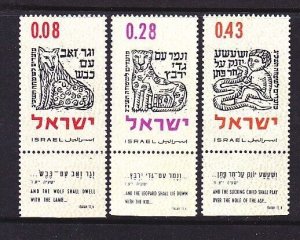 Israel 225-27 MNH 1962 Jewish New Year 5723 Set w/Tabs