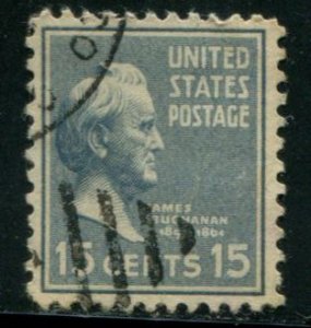 820 US 15c James Buchanan, used