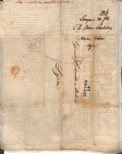 FRANCE LETTER Calais Lyon *Price List* 1826 {samwells-covers} MS3825