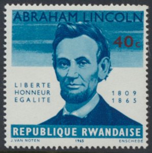 Rwanda  SC# 95  MNH Abraham Lincoln see details/scans 