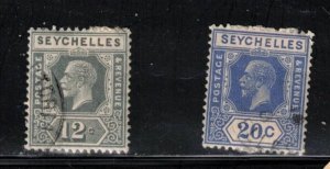 SEYCHELLES Scott # 100, 105 Used - KGV