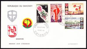 DAHOMEY Sc#222-225 Boy Scout (1966) FDC