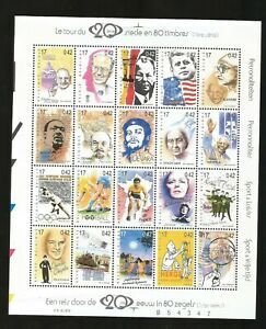 O) 1999 BELGIUM, TINTIN, GANDHI, POPE JOH XXIII, MARTIN LUTHER KING, KING BAUDOU