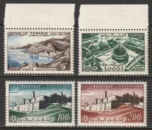 Tunisia 1956 Sc C21-4 air post set MNH**/MLH*