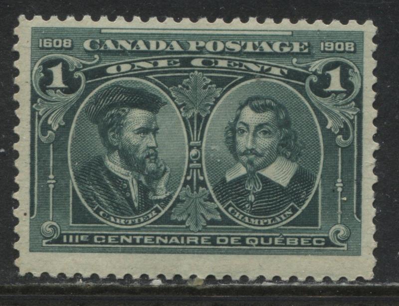 Canada KEVII 1908 Quebec 1 cent unmounted mint NH Hairlines