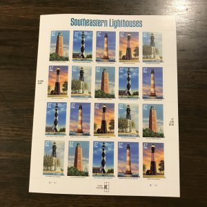 US SCOTT 3787-91 Sheet/20 37¢ 2003 Southeastern Lighthouses (1) - MNH- Superb