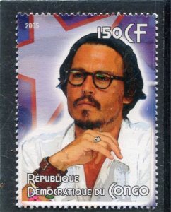 Congo 2005 JOHNY DEPP American Actor 1 Stamp Perforated Mint (NH)