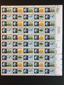 1970 sheet, Anti-Pollution Issue Sc # 1410-13