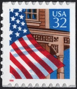 SC#2921 32¢ Flag Over Porch Booklet Single (1996) SA