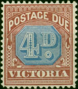 Victoria 1890 4d Dull Blue & Brown Lake SGD4 Fine MM