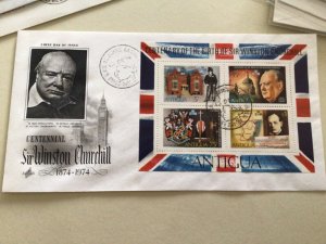 Sir Winston Churchill Antigua  1974 Cover  A14236