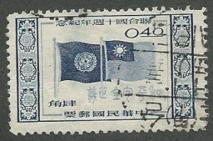 China  Scott  1121  Used  flags, UN