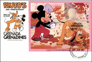 Grenada Grenadines 428-429 Disney's Set of Two U/A FDCs