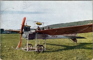 1913 Darmstadt Germany Picture Postcard Cover Early Aviation French Bleriot XI
