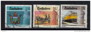 ZIMBABWE 1985 3 used stamps SG 680/679/669 to $5-494