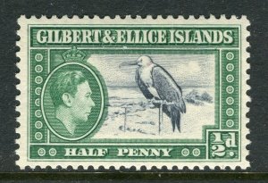 GILBERT ELLICE; 1938 early GVI Pictorial issue Mint hinged 1/2d. value