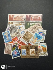 Worldwide trio -Hungria,Burundi,Russia 130 used all different off paper stamps