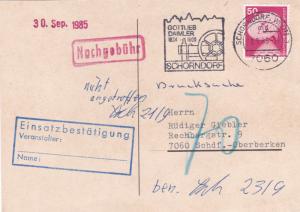 West Germany 1984 150th Birthday of Daimler Postcard used VGC