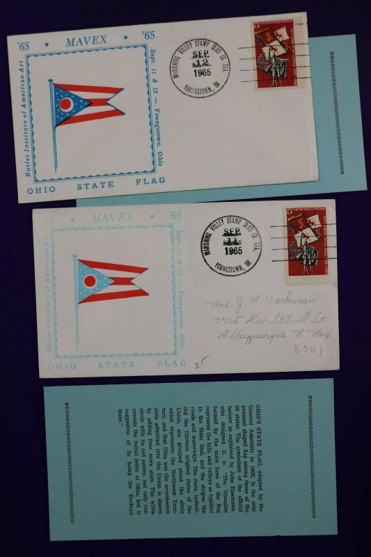 MAVEX Butler Institute American Art Ohio State Flag 1965 Philatelic Expo Cover