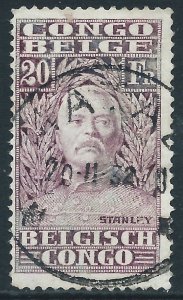 Belgian Congo, Sc #129, 20fr Used