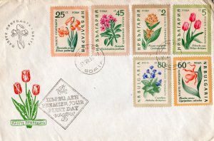 Bulgaria 1960 Sc#1107/1102 FLOWERS Set (6) FDC