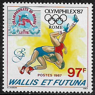Wallis & Futuna #360 MNH Stamp - OLYMPHILEX '87 Expo