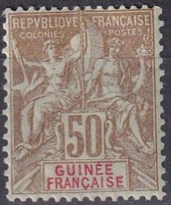 French Guinea #15 F-VF Unused  CV $40.00   (A19051)