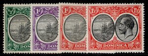 DOMINICA GV SG71-74, 1923-33 SHORT set, M MINT. Cat £33.